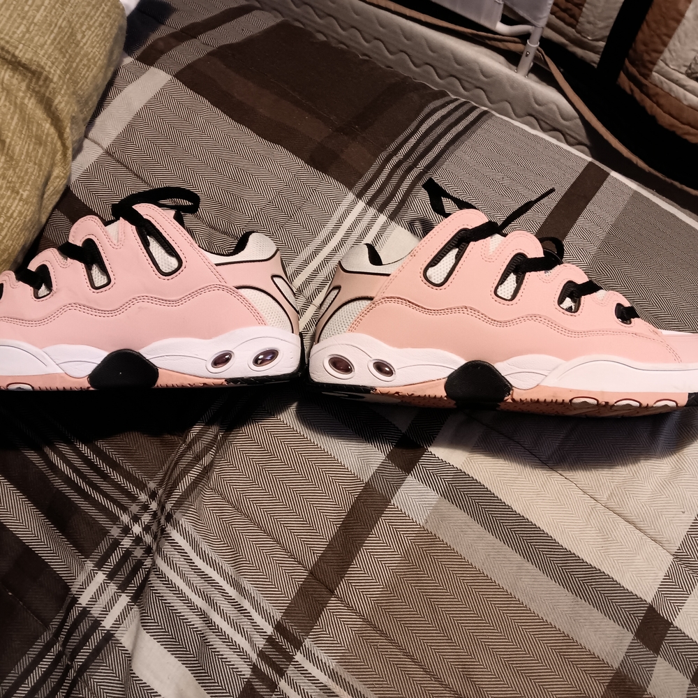 Osiris Pink and Black Athletic Shoes with Chunky Design